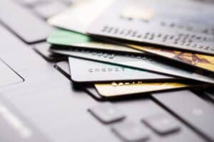 ColorfulStackOfCreditCardsAndShoppingGiftCardsOn