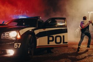 PoliceOfficersAttemptingToArrestAFleeingCriminalCopsIn