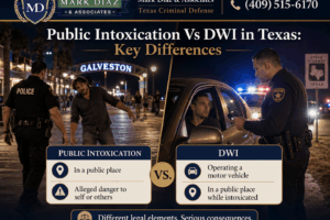 Public Intoxication Vs DWI in Texas