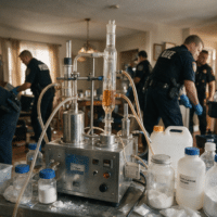 What Happens If Police Find Drug Manufacturing Equipment or Chemical Precursors in Your Home in Galveston